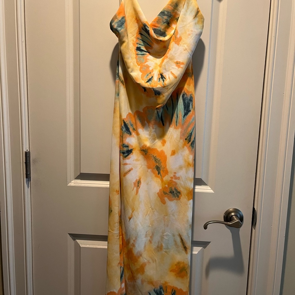 White Fox Boutique cowl neck cocktail dress